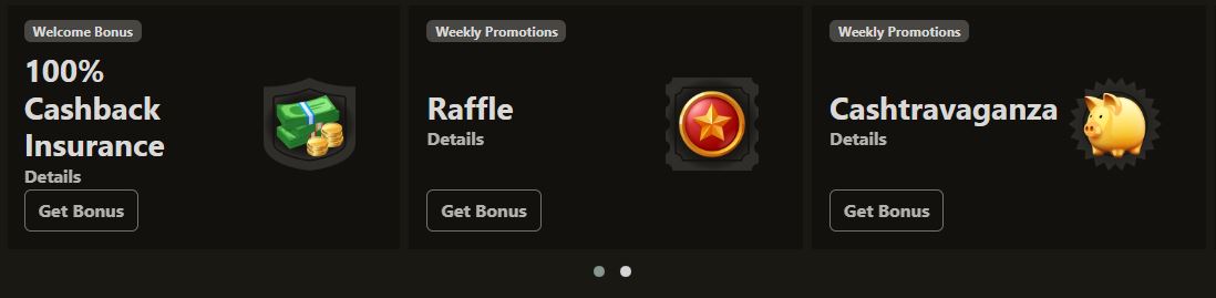Get cashback insurance and join weekly raffle at NewVegas